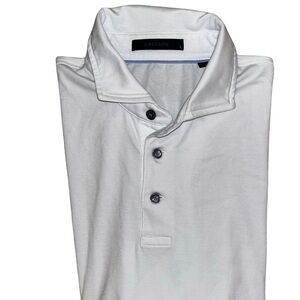 Greyson Golf Pique Cotton White Polo Large EUC